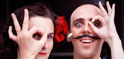 Ewen Bremner and Katrin Cartilidge as Salvador Dali and Gala. Surrealissimo BBC