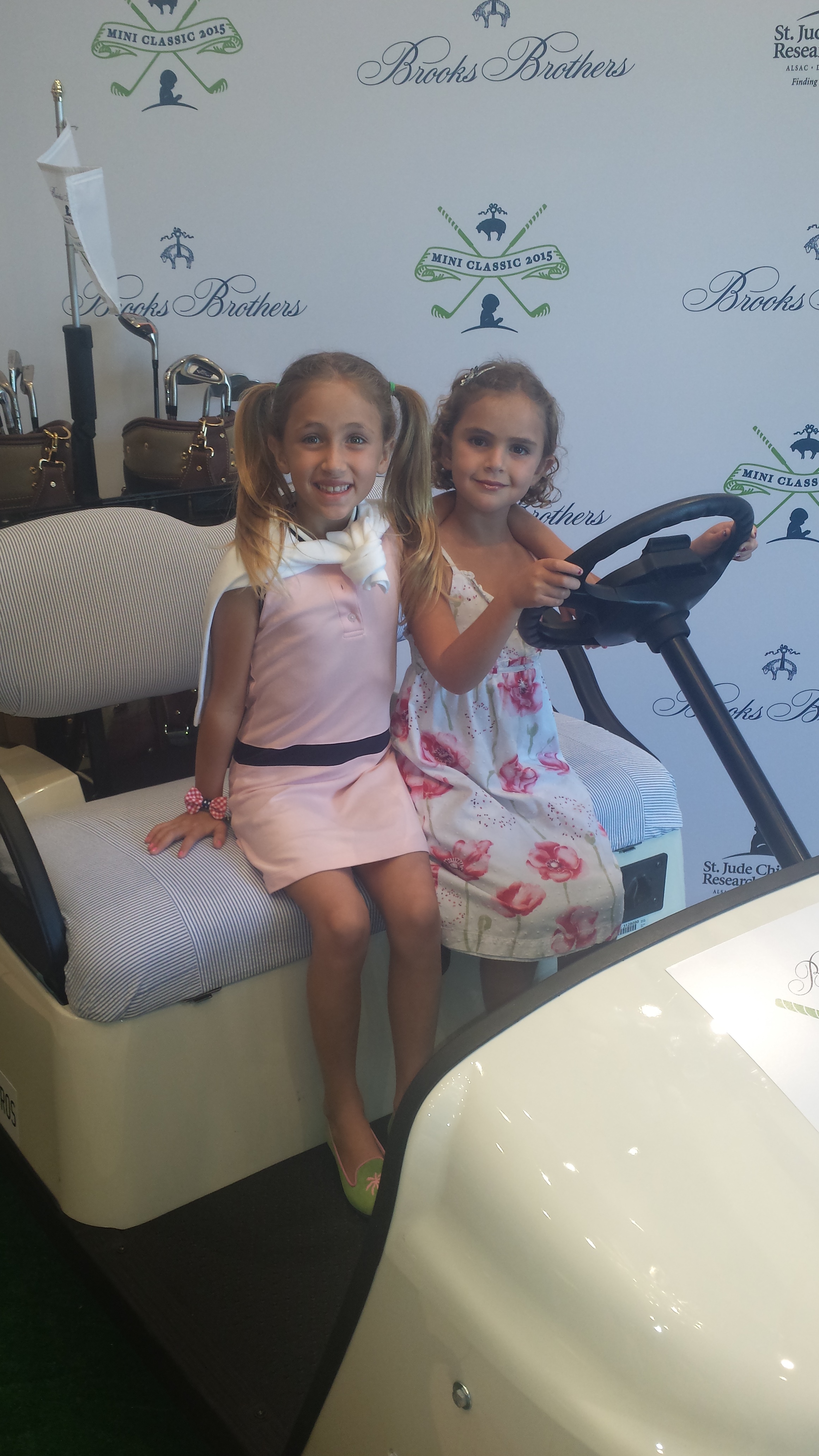 Lexy and sister Ava during Charity event benefiting St. Judes by Brooks Brothers
