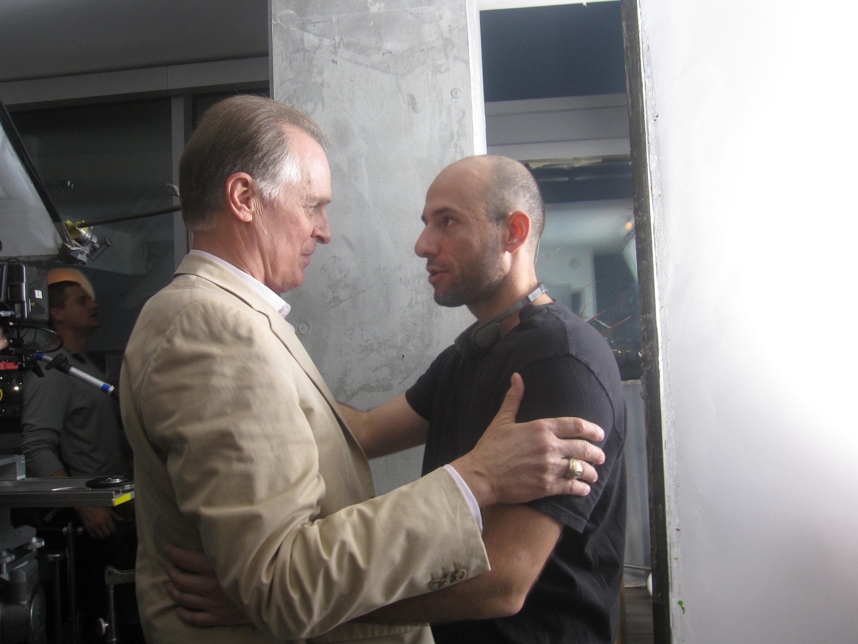 Keith Carradine, Evangelos Giovanis on set of Bereave