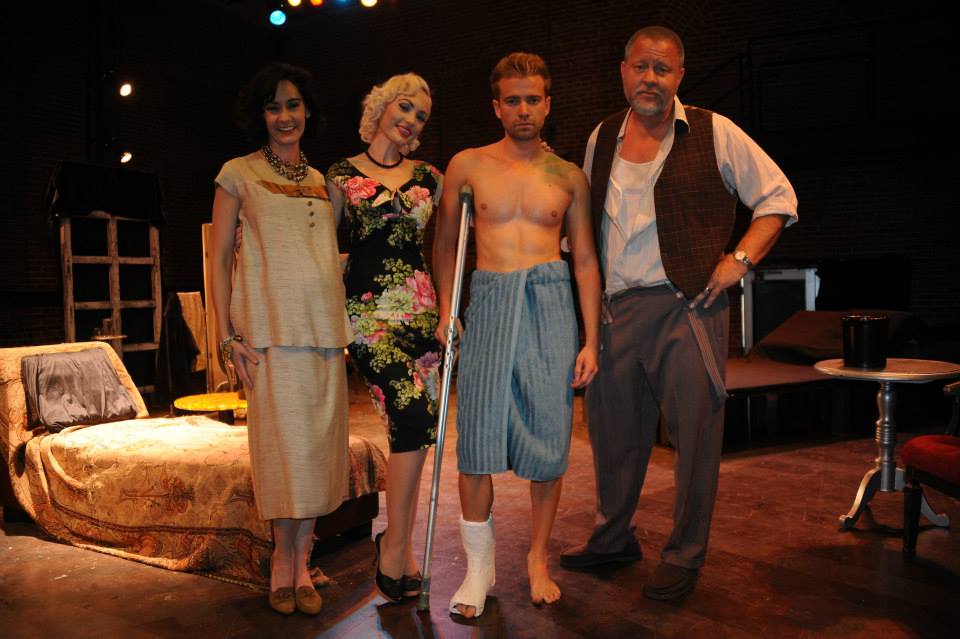 Gaby Eubank, Emily E. Low, Anton Troy, and John Lacy. Cat on a Hot Tin Roof at The Actors' Gang.