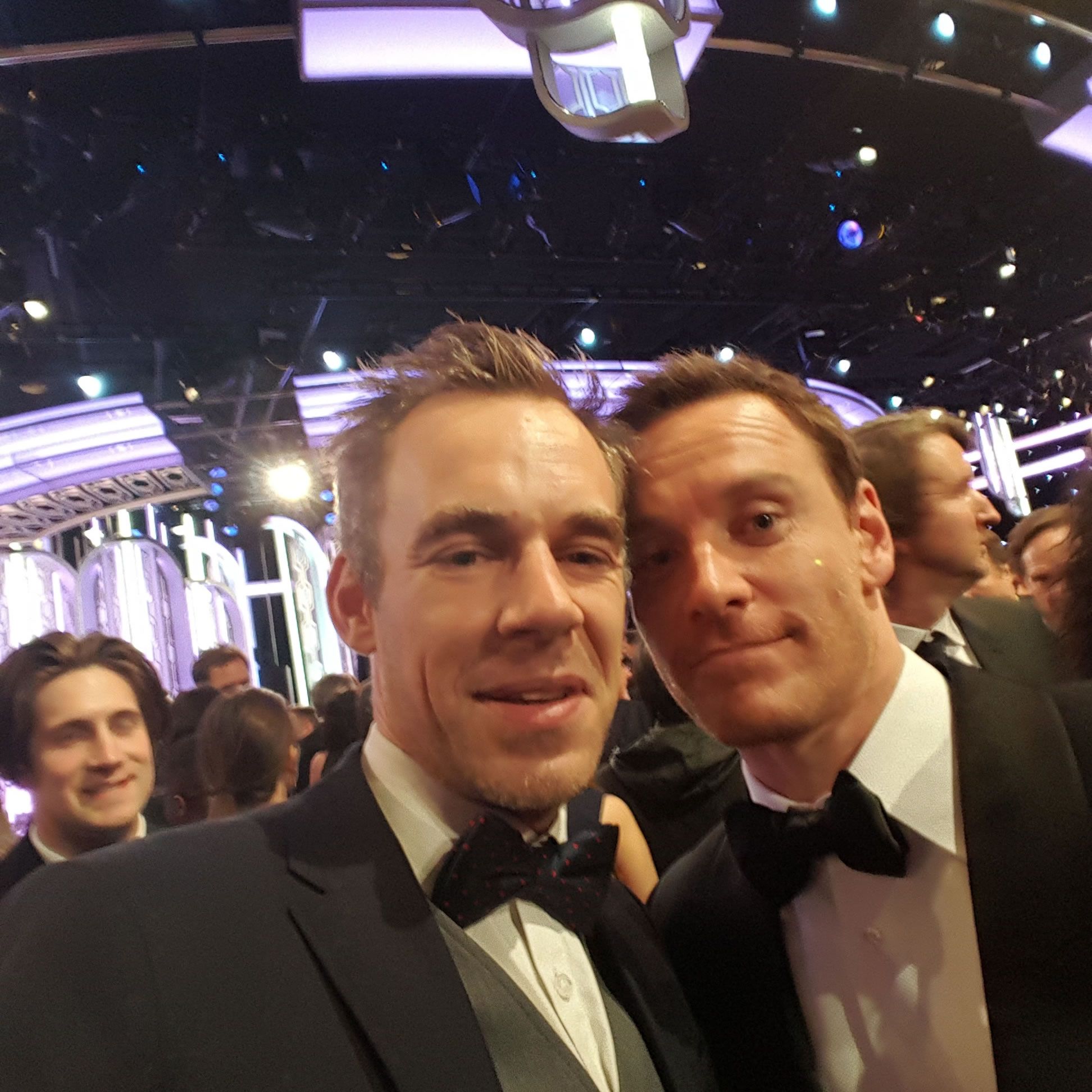PLANET X Film Director and Michael Fassbender at The Golden Globes 2016.