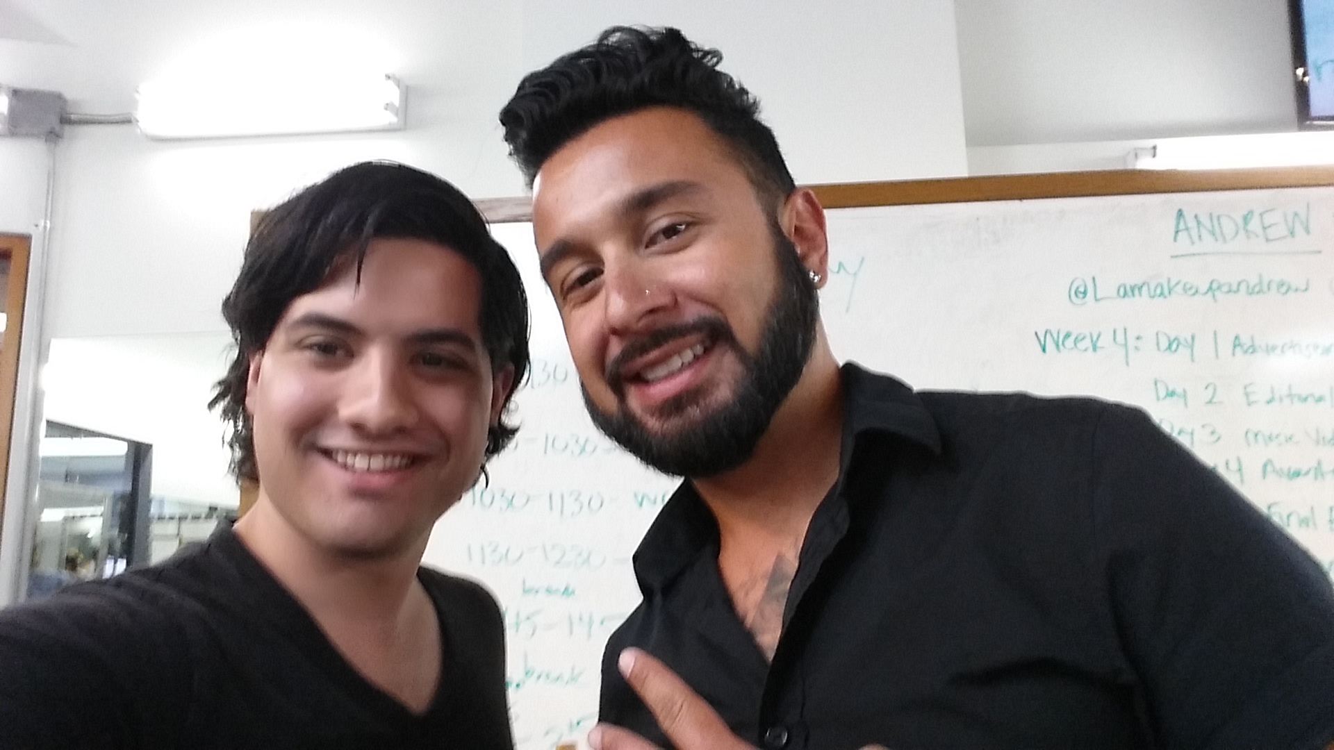Me with my makeup teacher Andrew Velazquez