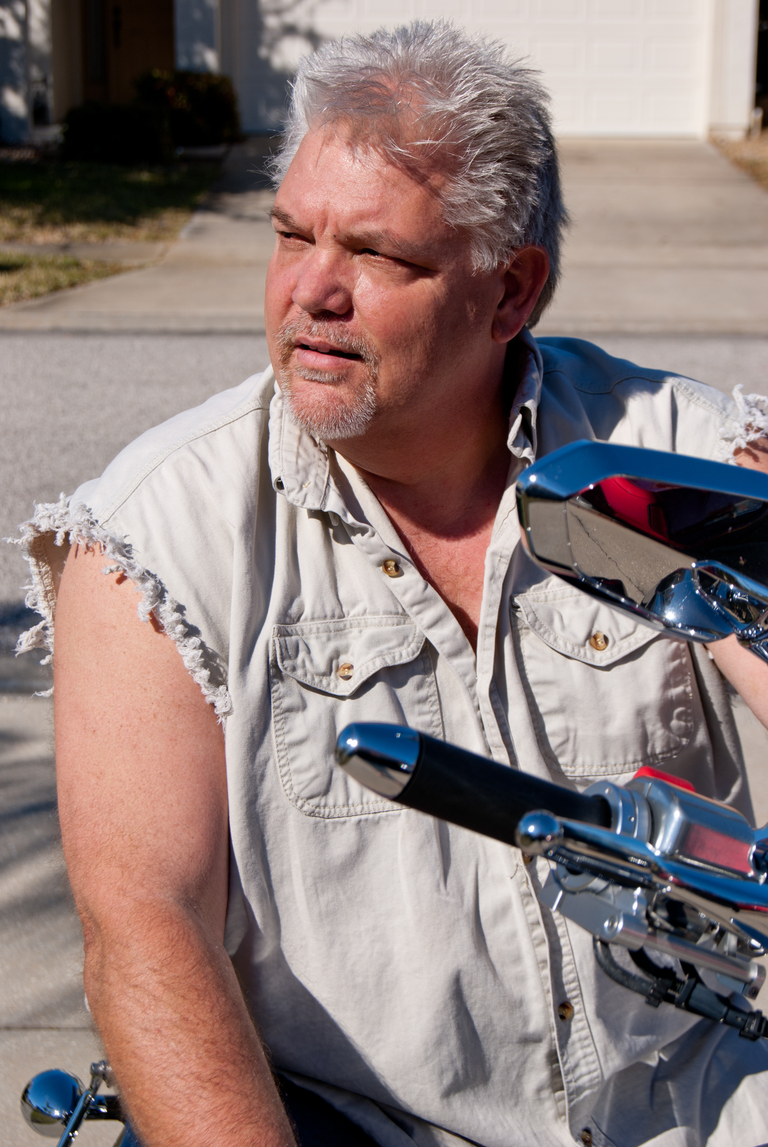 Sun-Scorched Biker