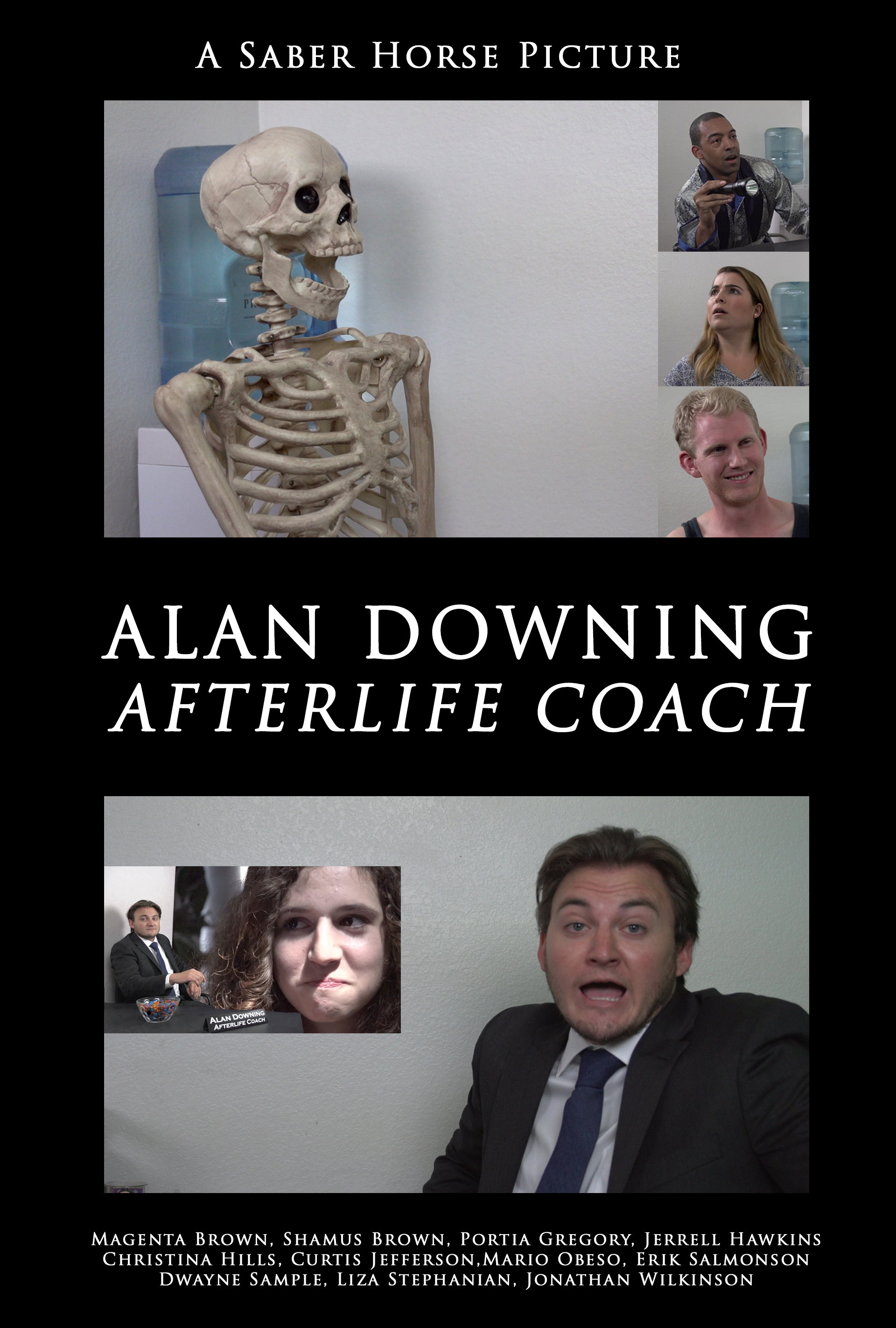 Liza Stephanian, Erik Salmonson, Dwayne Sample, Magenta Brown and Jonathan Wilkinson in Alan Downing: The Afterlife Coach (2015)