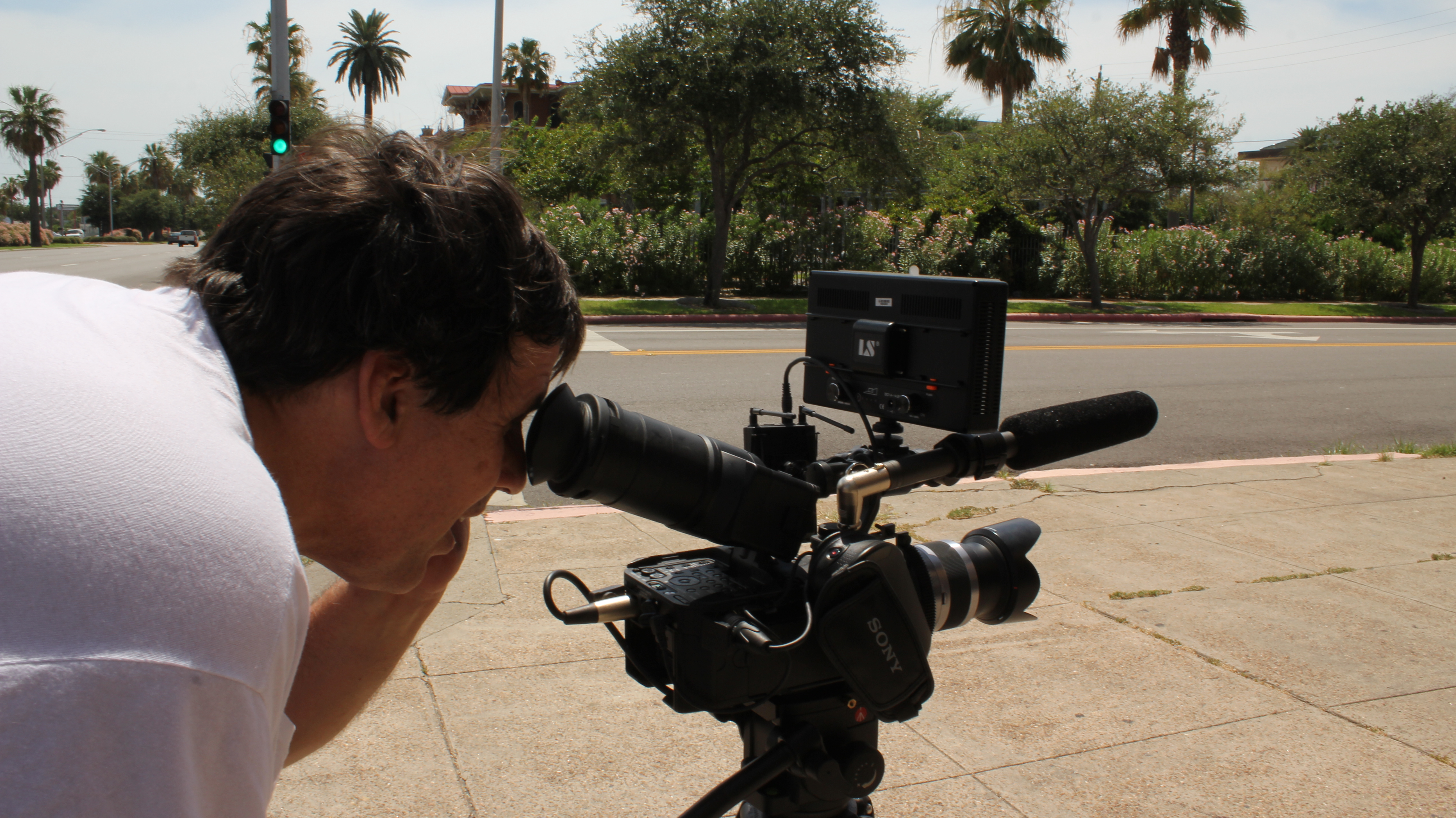 Michael D. Walters shooting the Shelby GT500 drive by with the Sony NEX FS100 for 