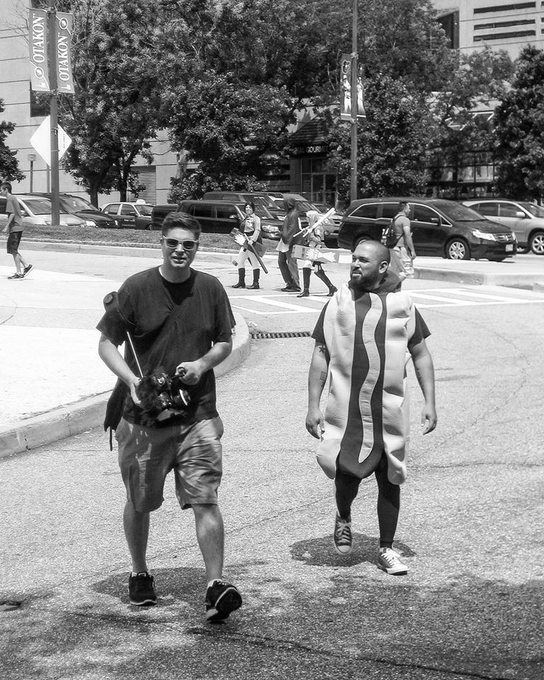Director of Photography, Edmund Curran, and Joe Cardamone walk to a scene for Unconventional Love.