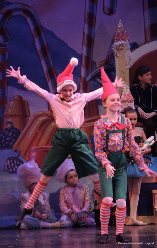 Leaping elf in The Nutcracker Ballet