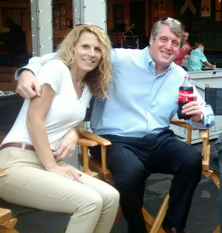 Kimberly Stock and Jeff Weekley on the set of Dolly Parton's Coat of Many Colors (2015) NBC/Warner Brothers