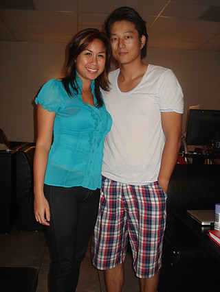 filming with Sung Kang (The 4 Wedding Planners: Knots)