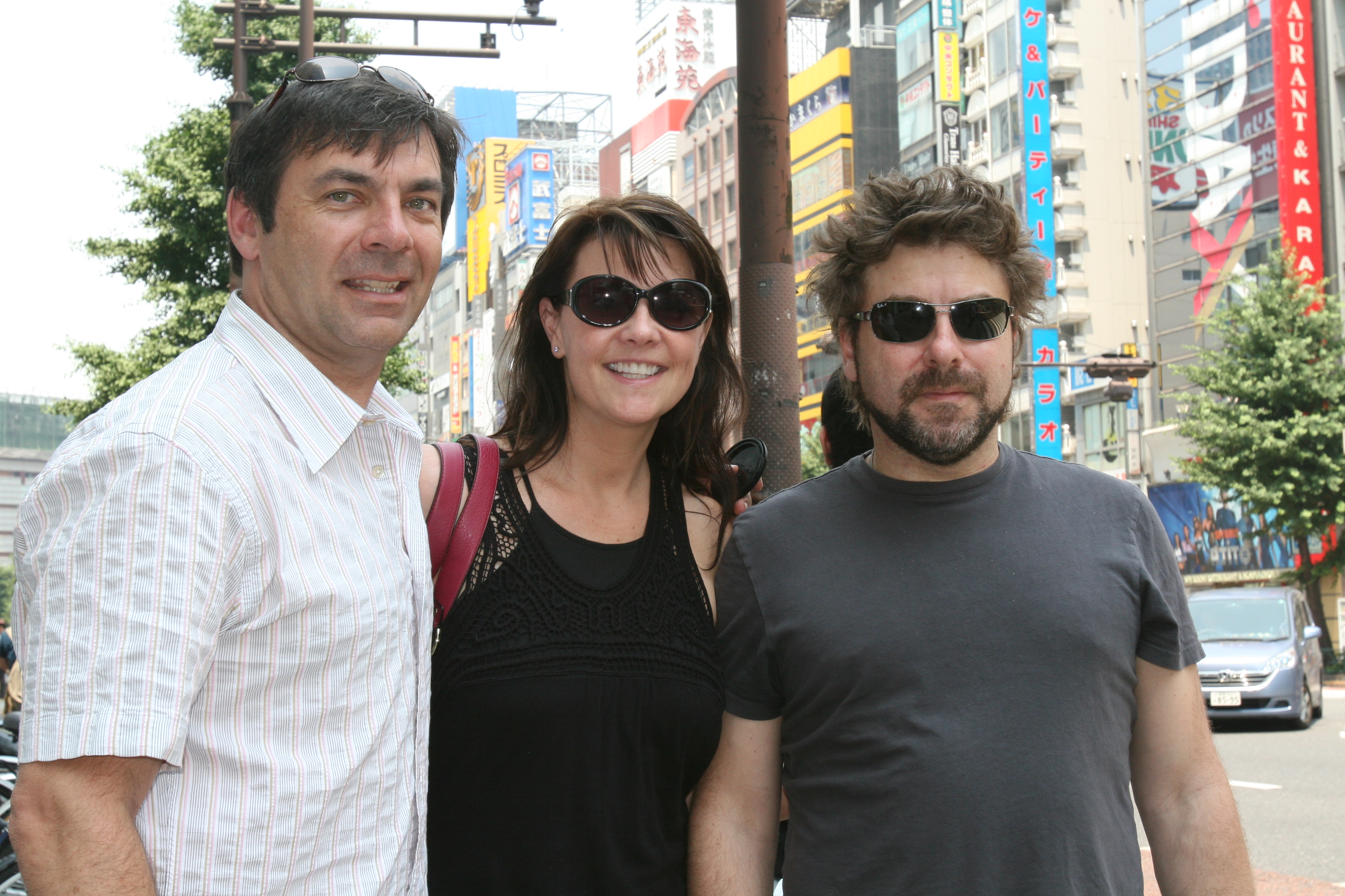Sanctuary Executive Producers Martin Wood, Amanda Tapping and Damian Kindler in Tokyo Japan