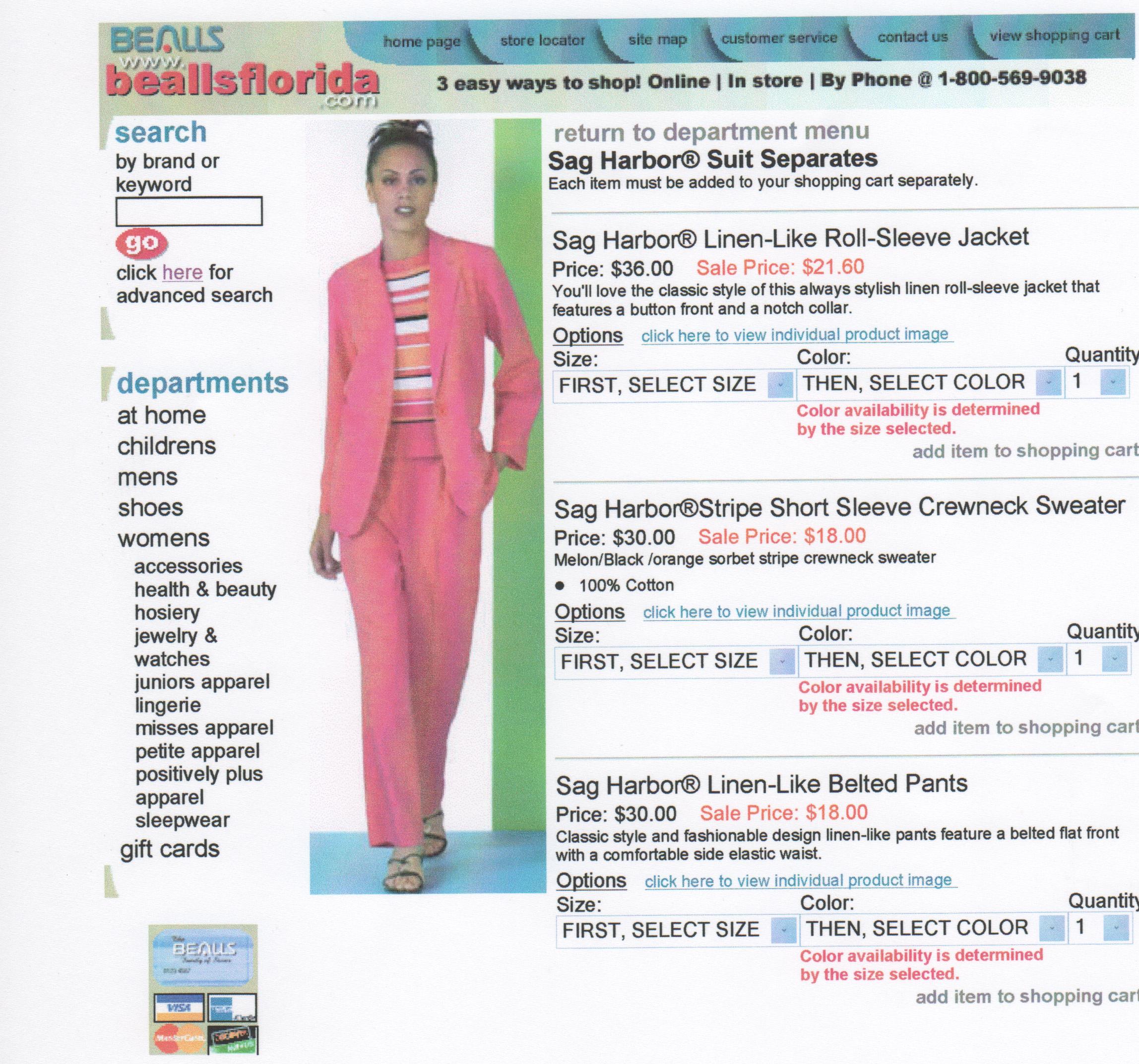 `Eli Logue - Bealls Florida catalogue & web ad
