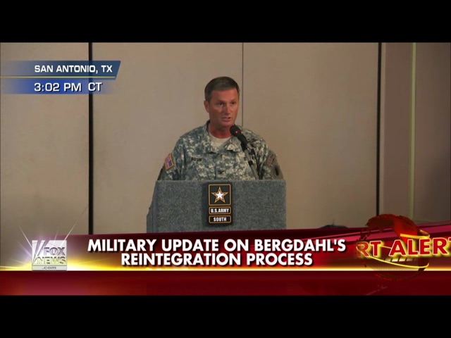 National press conference - hostage reintegration of SGT Bowe Bergdahl. Ft Sam Houston, TX 2014