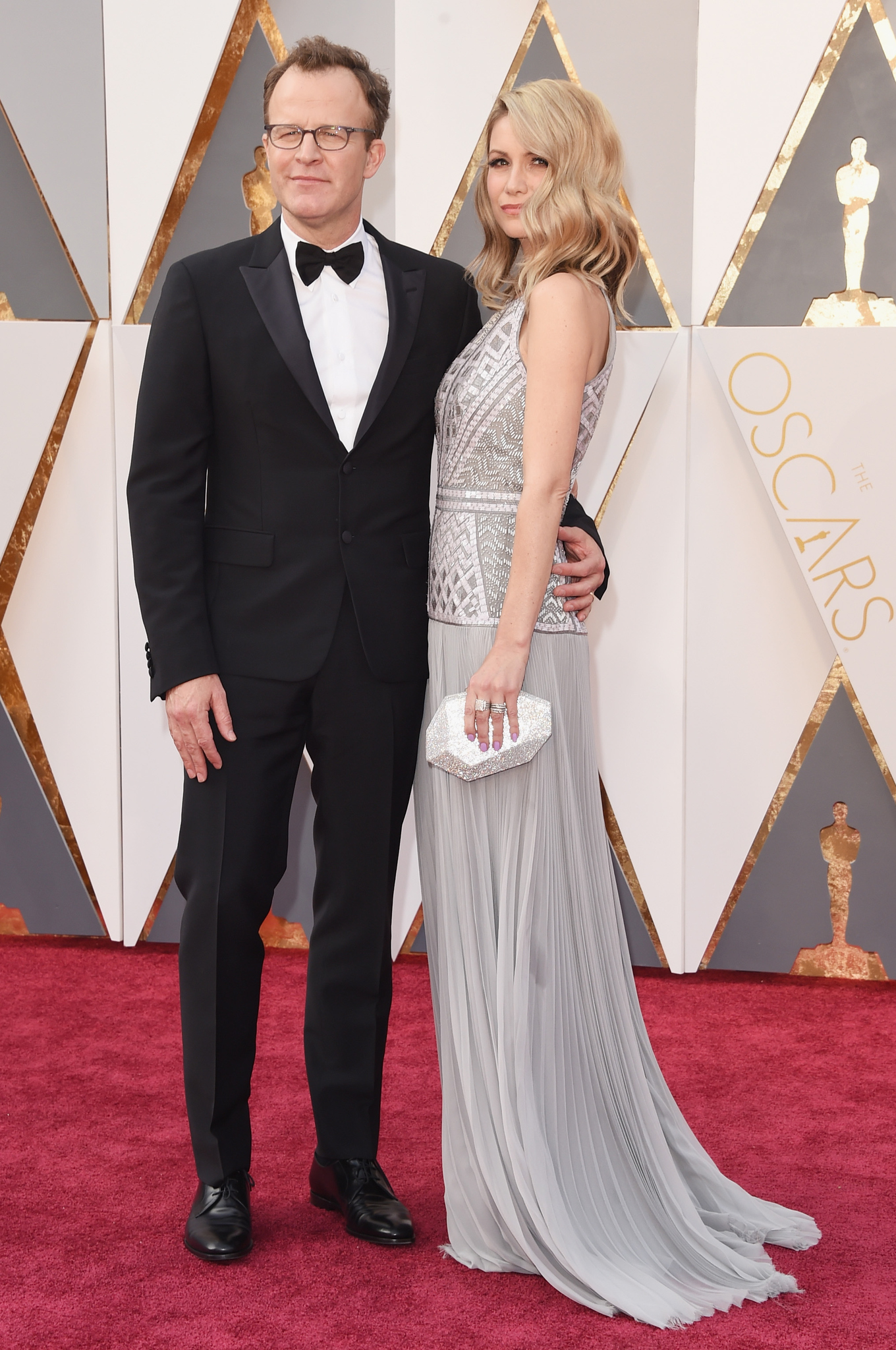 Tom McCarthy and Wendy Merry at event of The Oscars (2016)