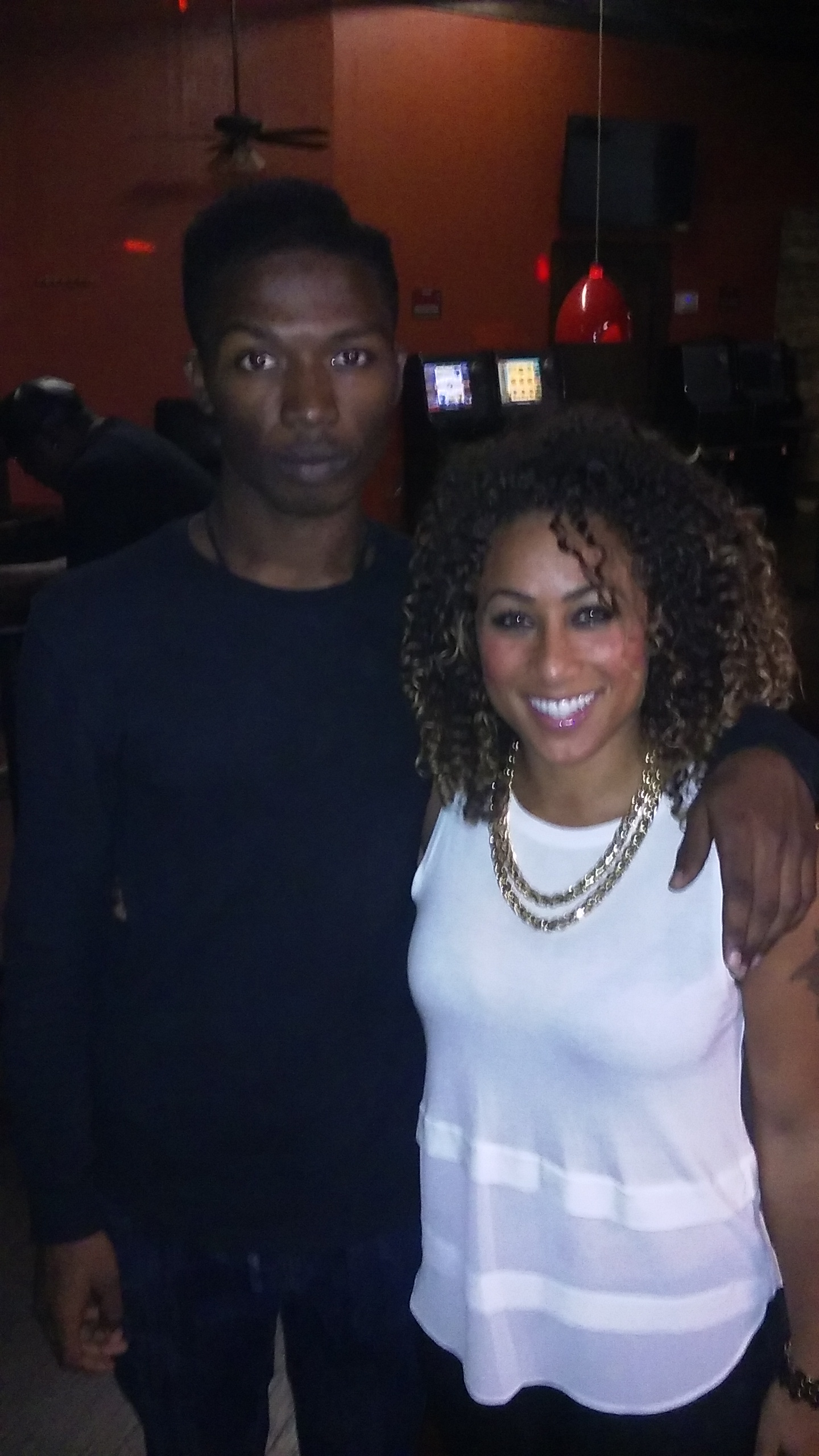 Mykal and Hoopz on set of movie 