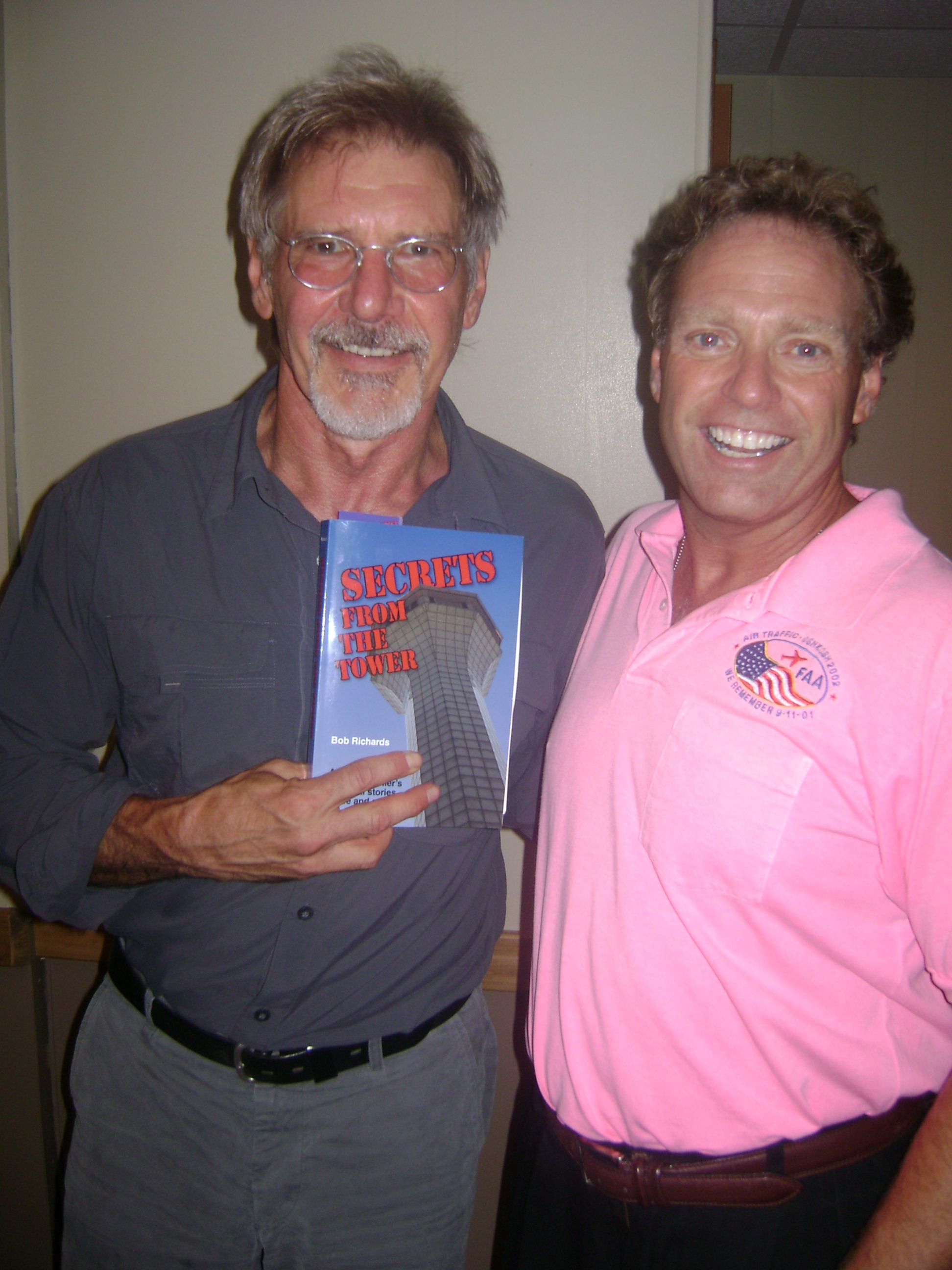 Author with Harrison Ford at Oshkosh Air Show.