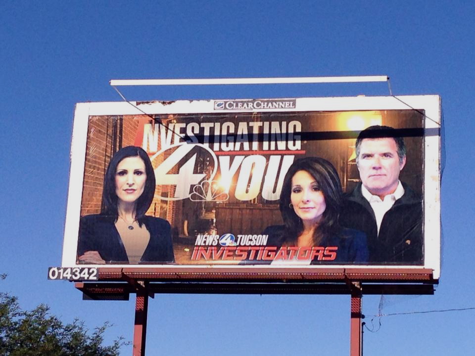 KVOA-TV billboard in Tucson, Arizona.