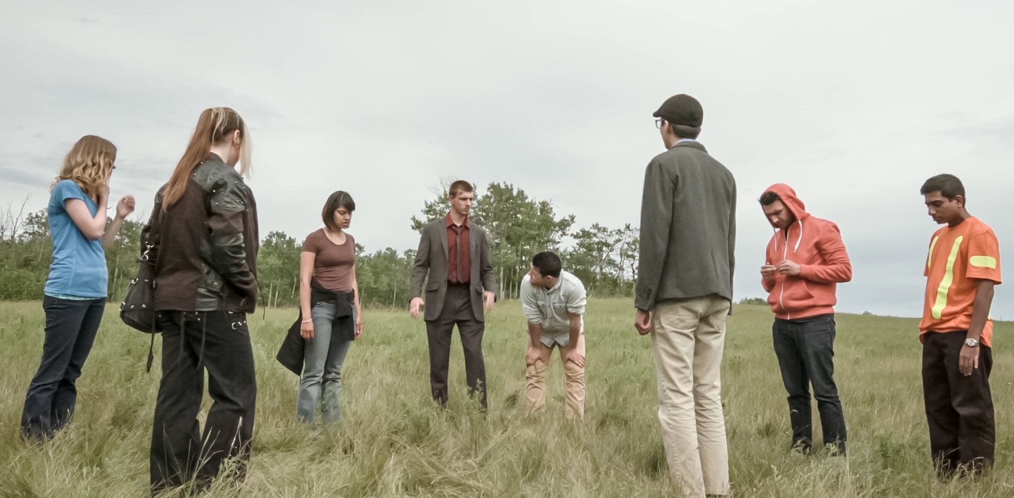 Still of Vincent Papequash, Sahaj Malhotra, Houston Hendrickson, Nena Warren, Sid Sharma, Joe Ladan, Amy Pearson and Prashanth Jayakumar in Within Circles (2016)