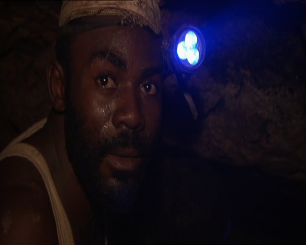 A miner in Congo. Risking his life in the dangerus mines to get mineral for Our cell Phones. From the documentary series 