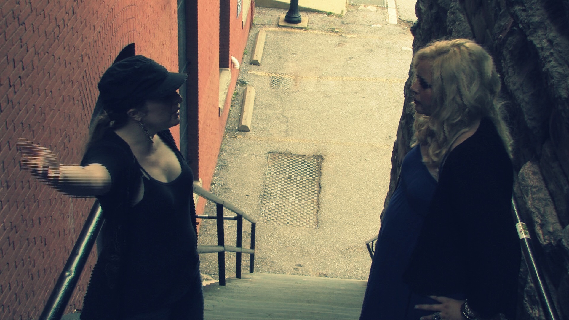 Jane, Lyd, and the Exorcist Stairs