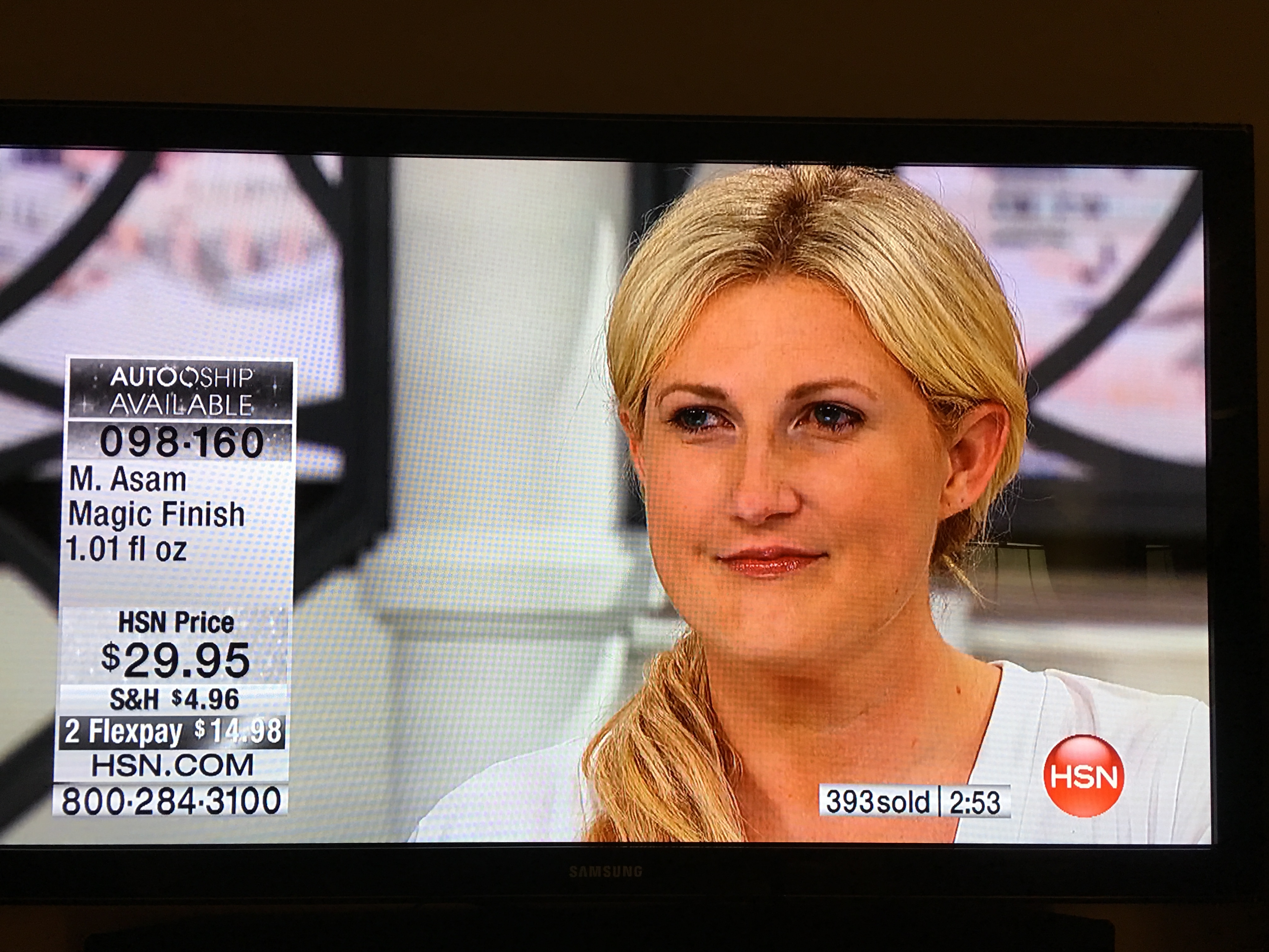 Live Broadcast on National Television Network, HSN. Home Shopping Network.