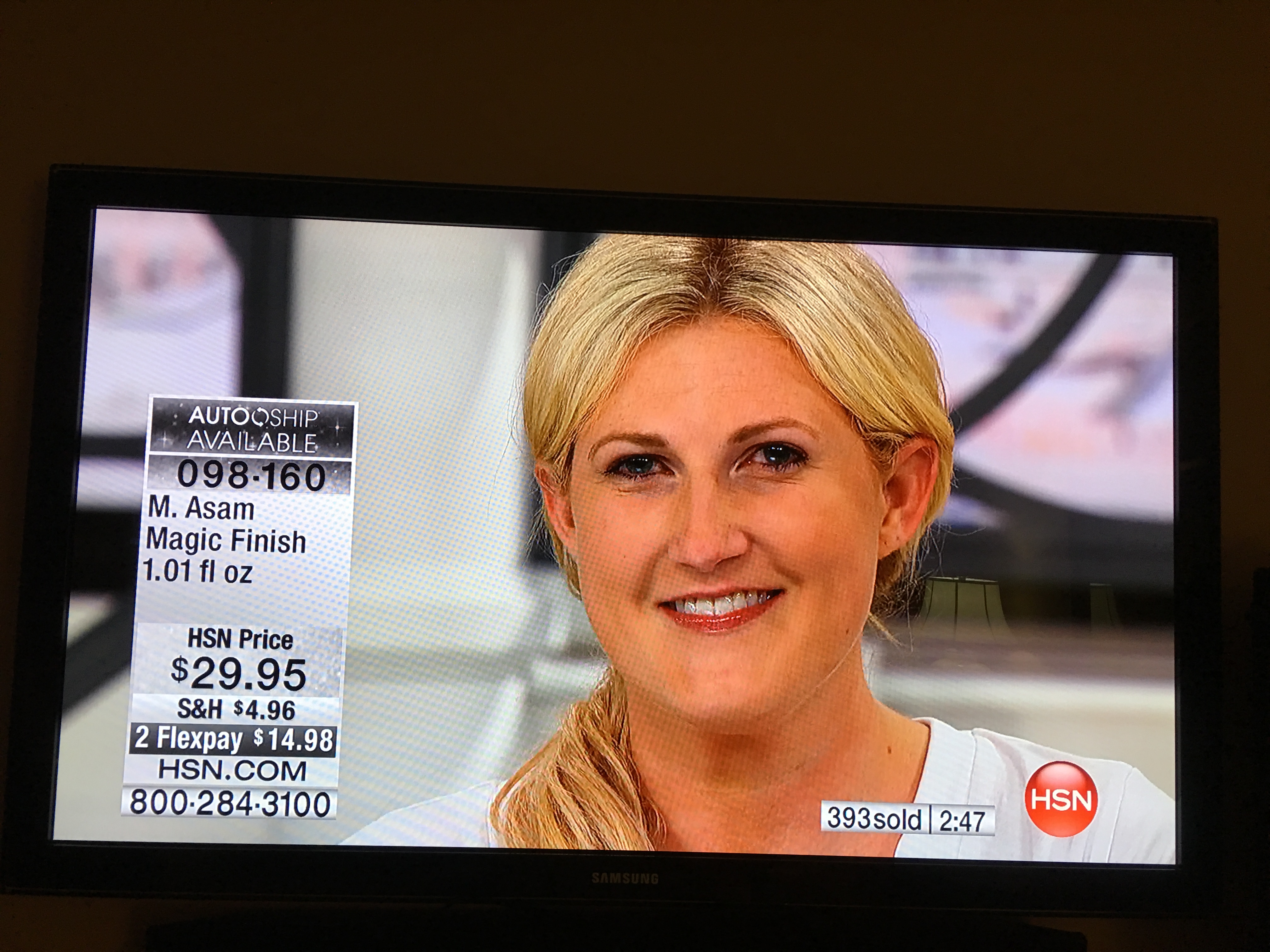Live Broadcast on National Television Network HSN. Home Shopping Network