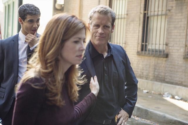 Still of Dana Delany, Mark Valley and Elyes Gabel in Body of Proof (2011)