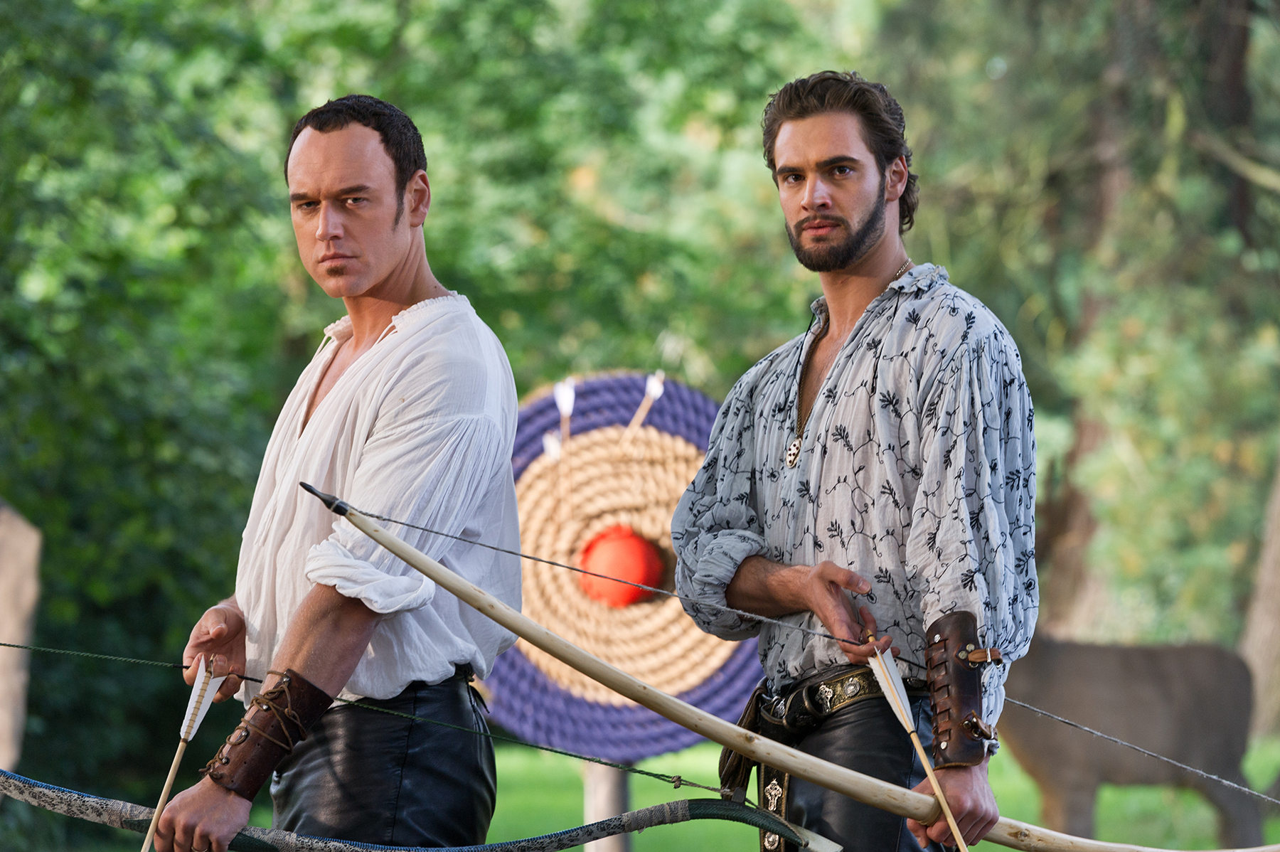 Still of Elliot Cowan and Tom Bateman in Da Vinci's Demons (2013)