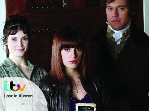 Jemima Rooper, Elliot Cowan and Gemma Arterton in Lost in Austen (2008)