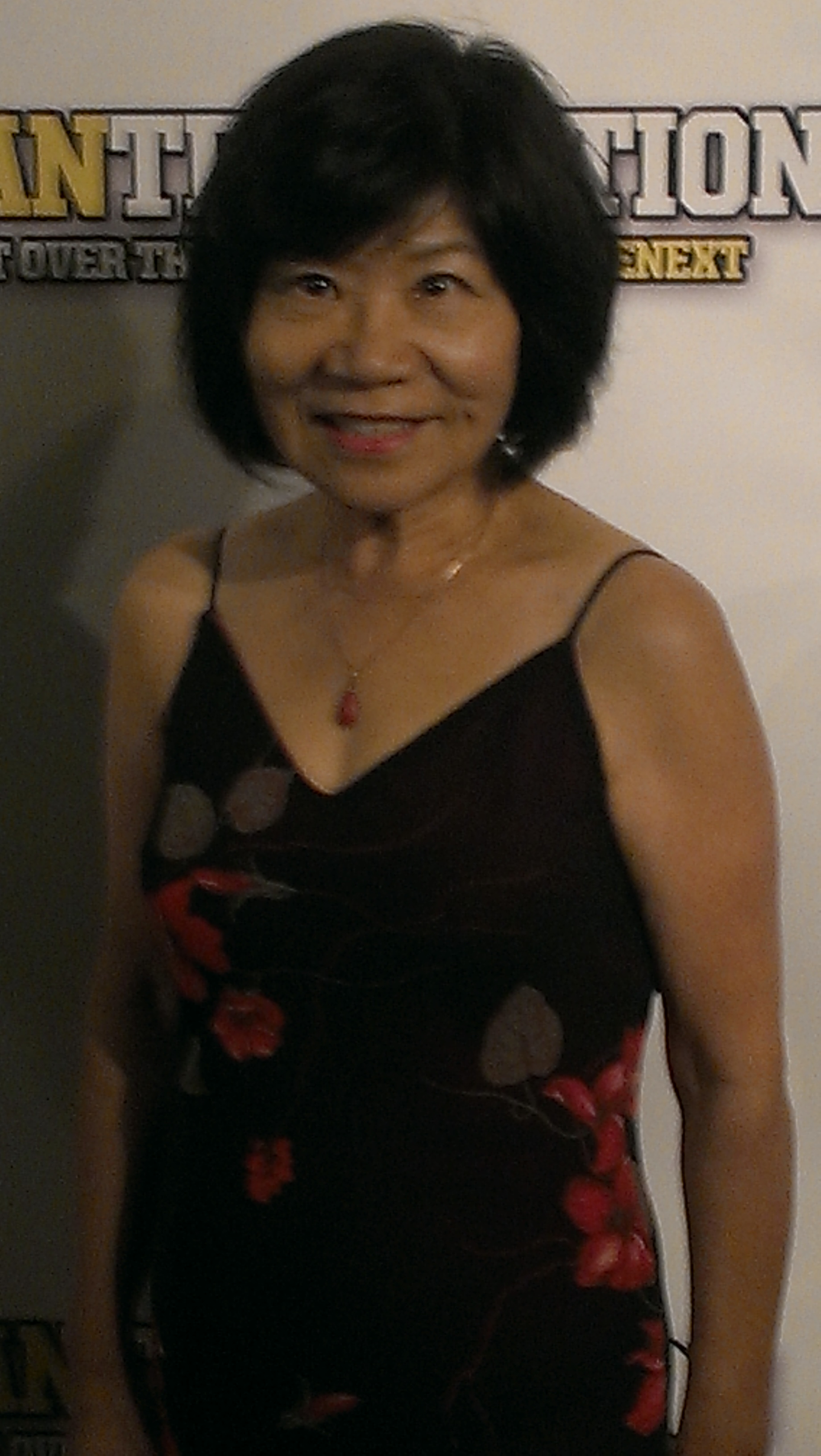 Cici Lau on red carpet at the premier of Mantervention
