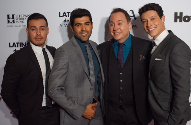 Kyser De Gonzalez at the Latinos de Hoy Awards with fellow Bolivian friend and actor Reynaldo Pacheco