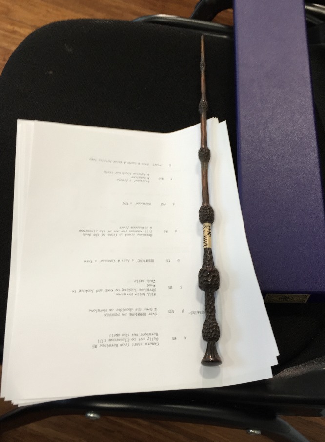 The Elder wand in my role as Dumbledore for NYFA.