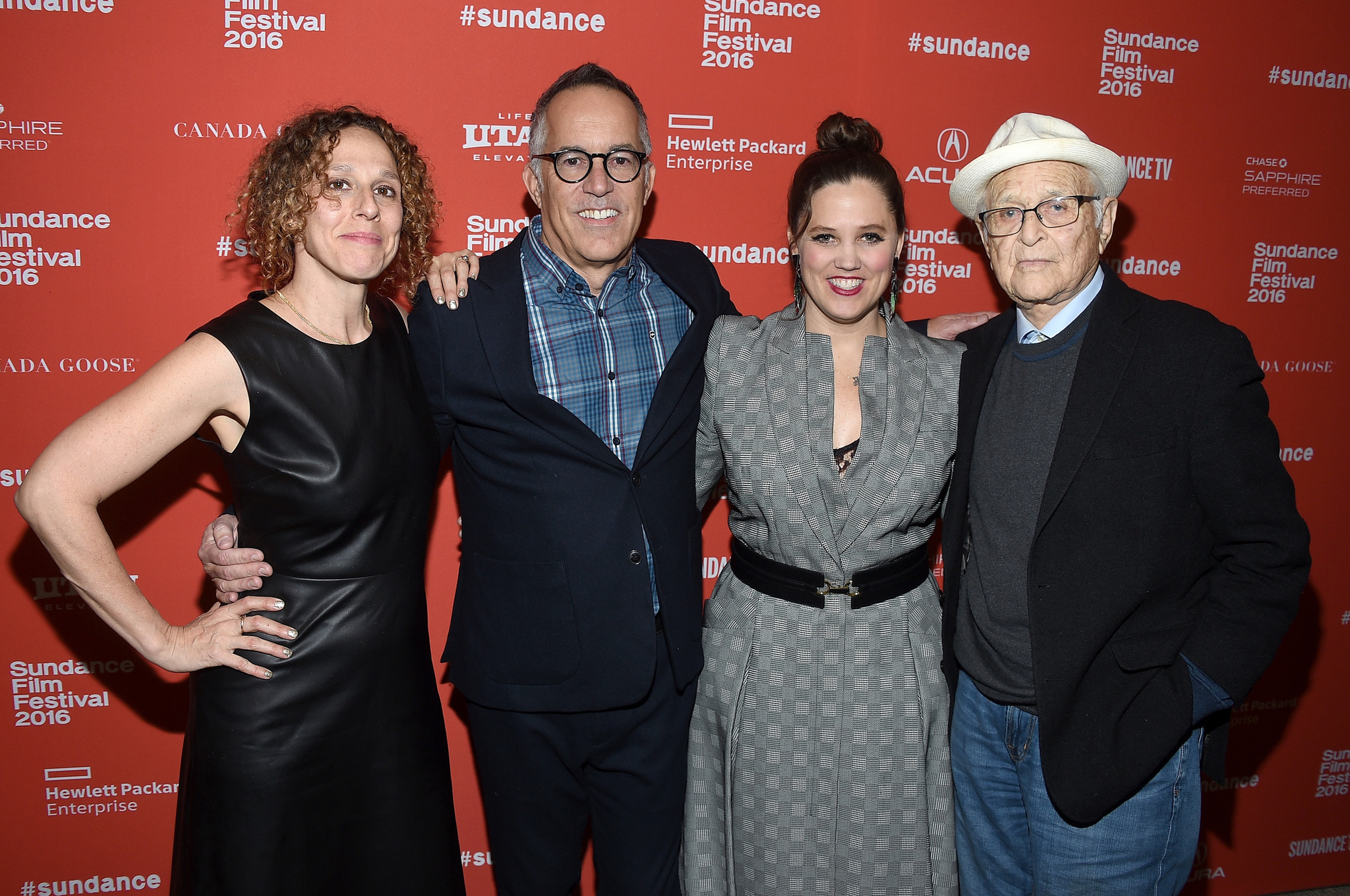 Norman Lear, Heidi Ewing, Rachel Grady and John Cooper at event of Norman Lear: Just Another Version of You (2016)