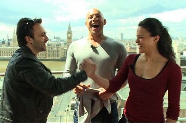Pavel Vladimirov, Vin Diesel and Michelle Rodriguez still from the show 