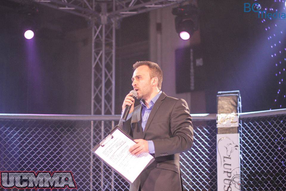 Pavel Vladimirov hosting the UCMMA fight gala in Bulgaria - 2015