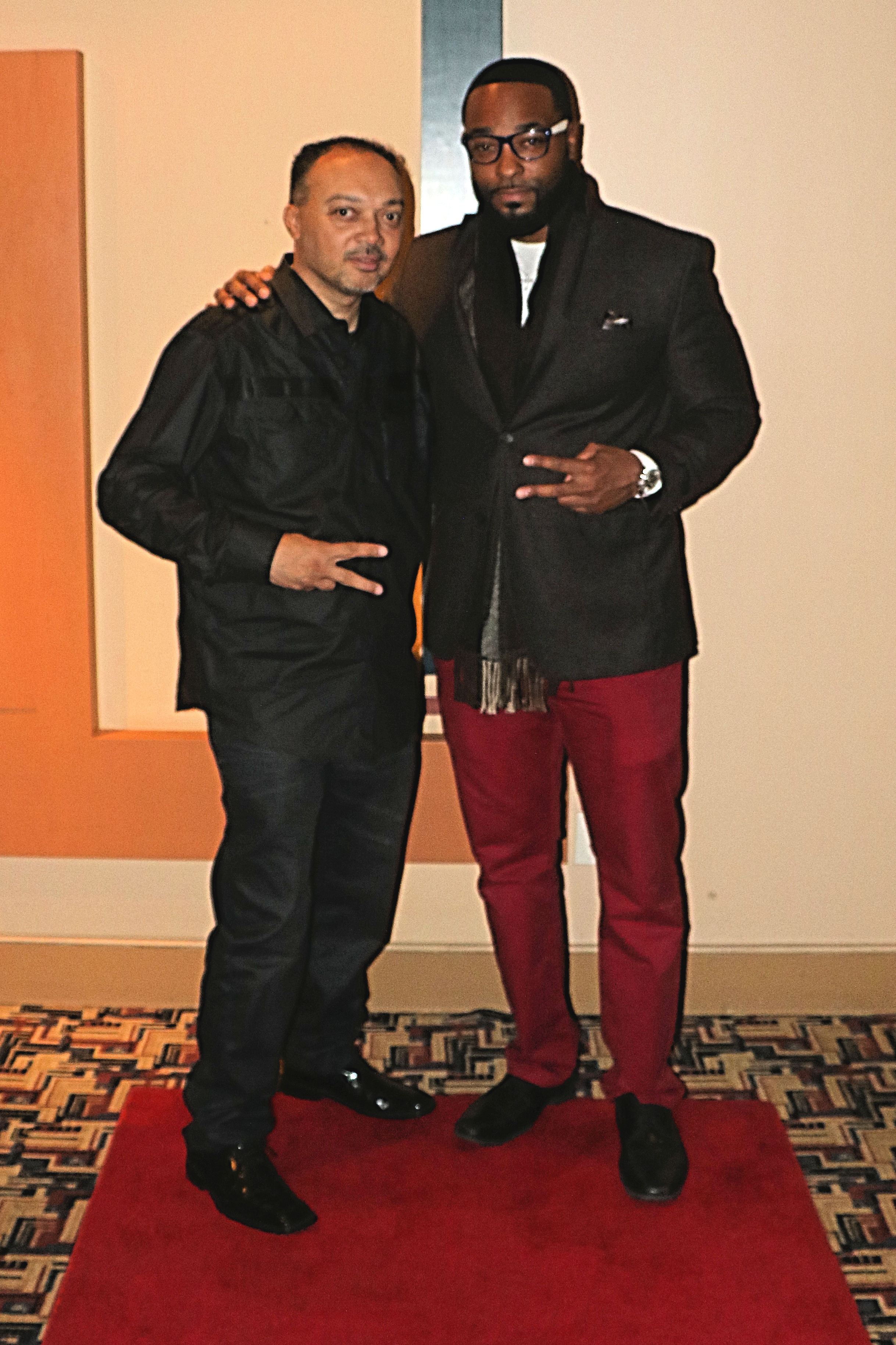 EL Mills with actor/producer Tommy Taylor Living A Dream Premiere