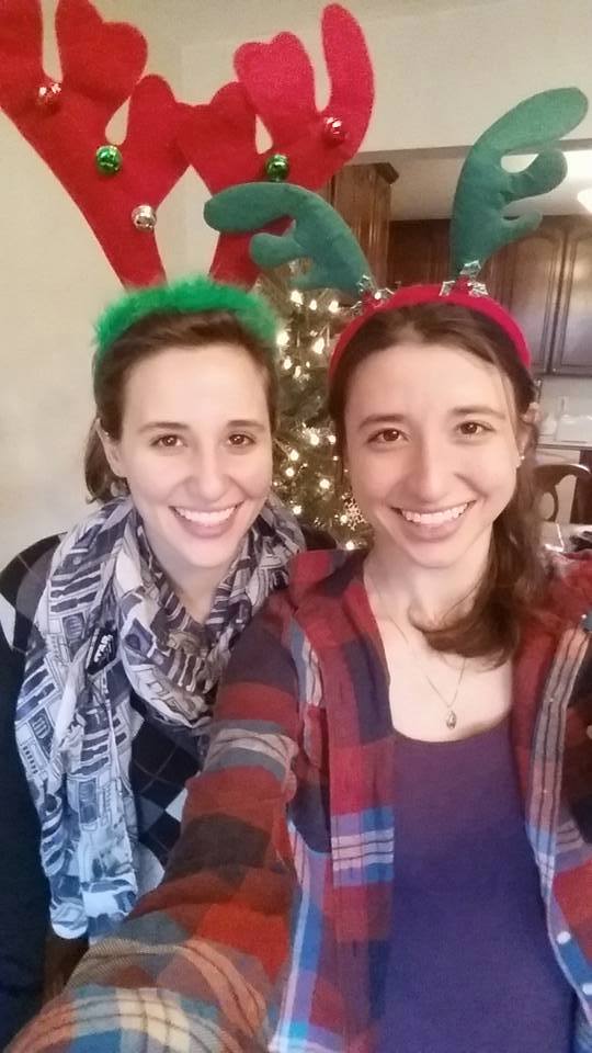 Merry Christmas!!  with my older sister Francesca.