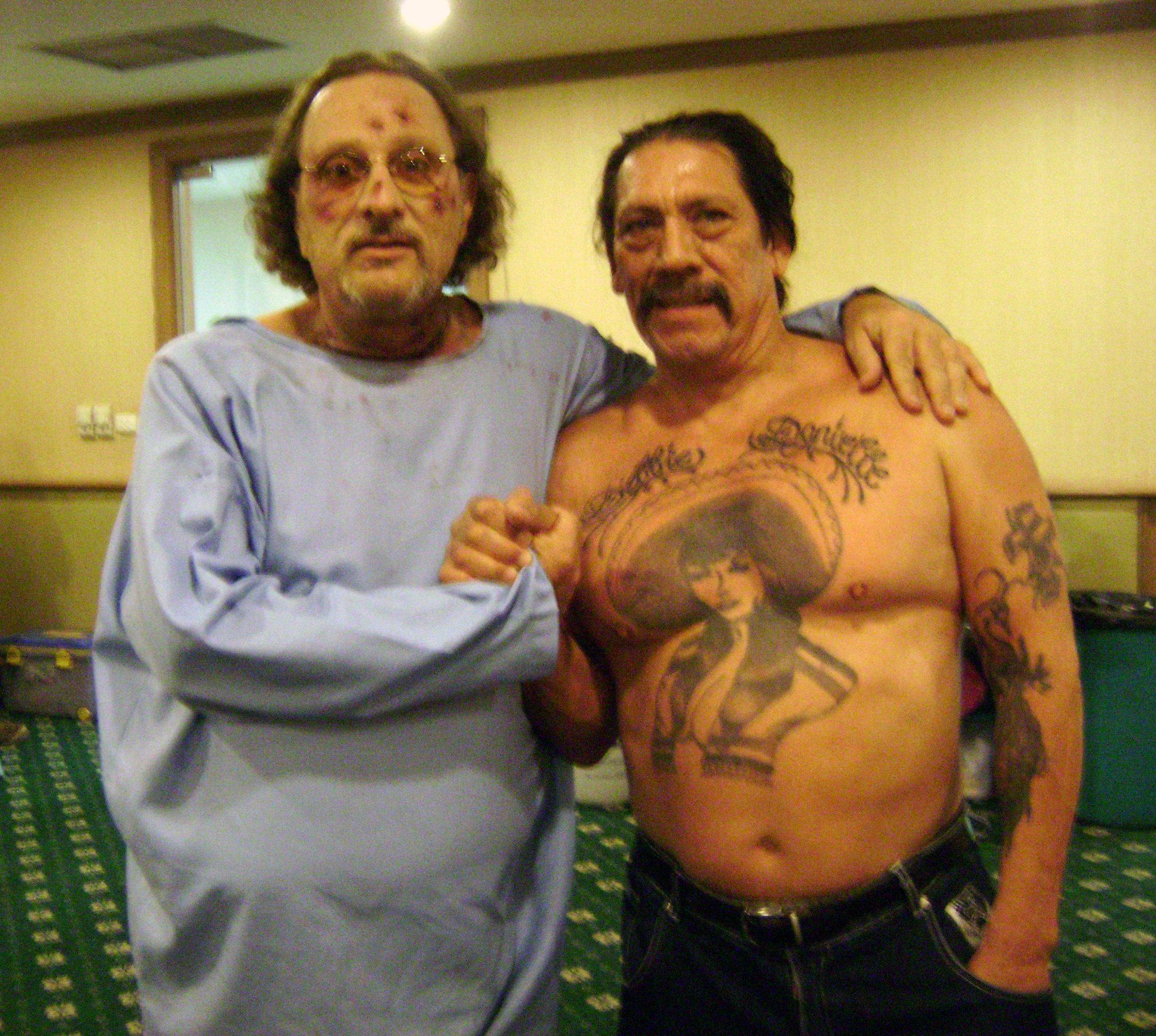 With Denny Trejo in 'The Lazarus Papers'