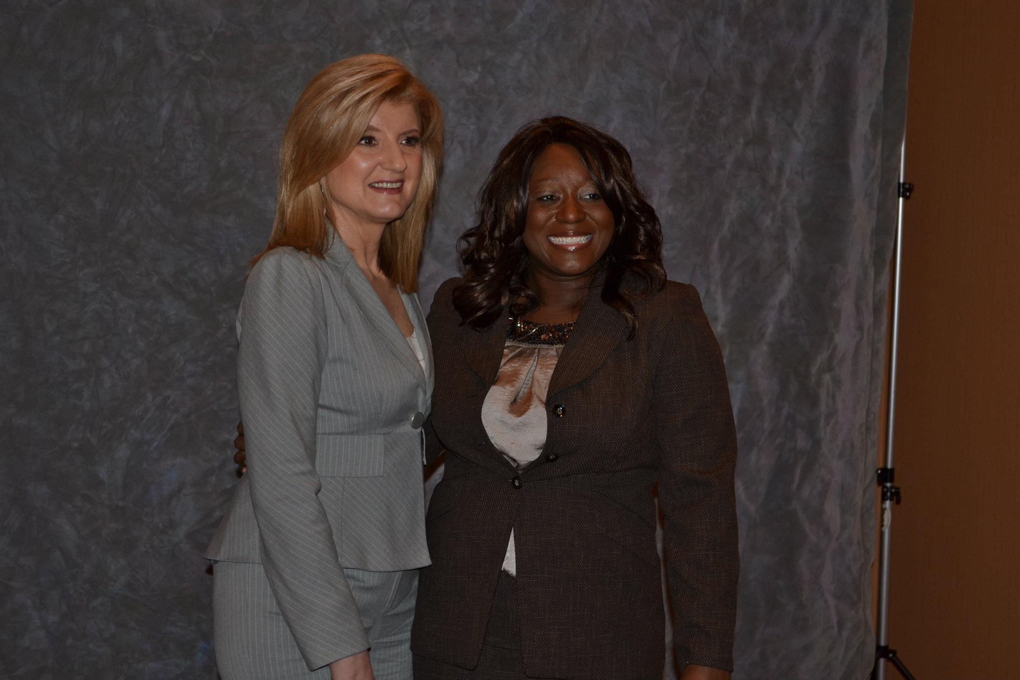 Me and Arianna Huffington at a women's luncheon in Baltimore