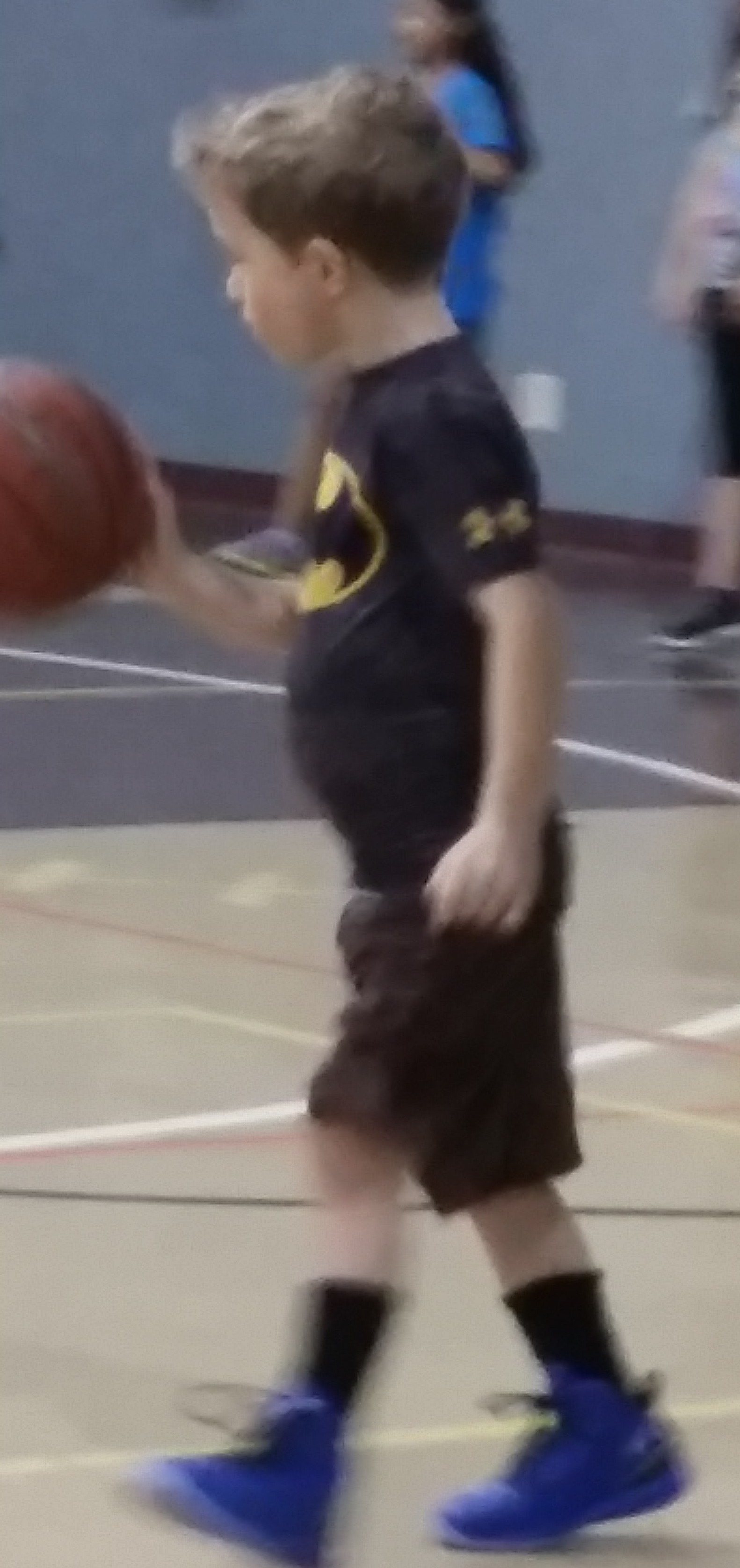 Landon at Basketball practice.