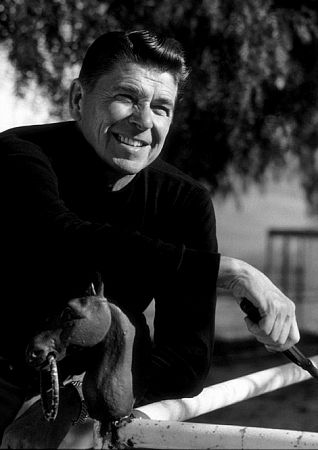 Ronald Reagan at his ranch, in the Santa Monica Mountains