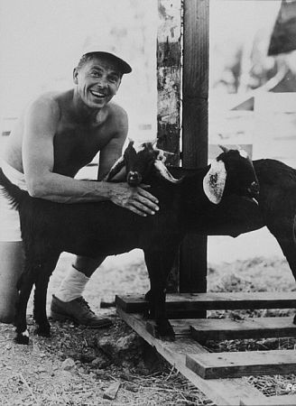 Ronald Reagan at his ranch in Northridge California C. 1952