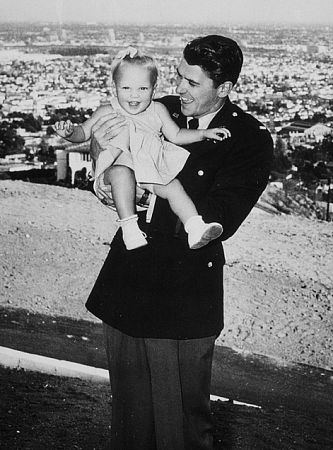 Ronald Reagan with daughter Maureen C. 1943