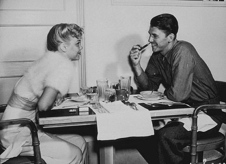 Ronald Reagan with first wife Jane Wyman C. 1940