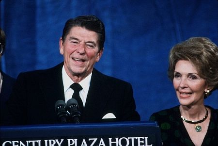 Ronald Reagan with Nancy Reagan at the Century Plaza Hotel C. 1980