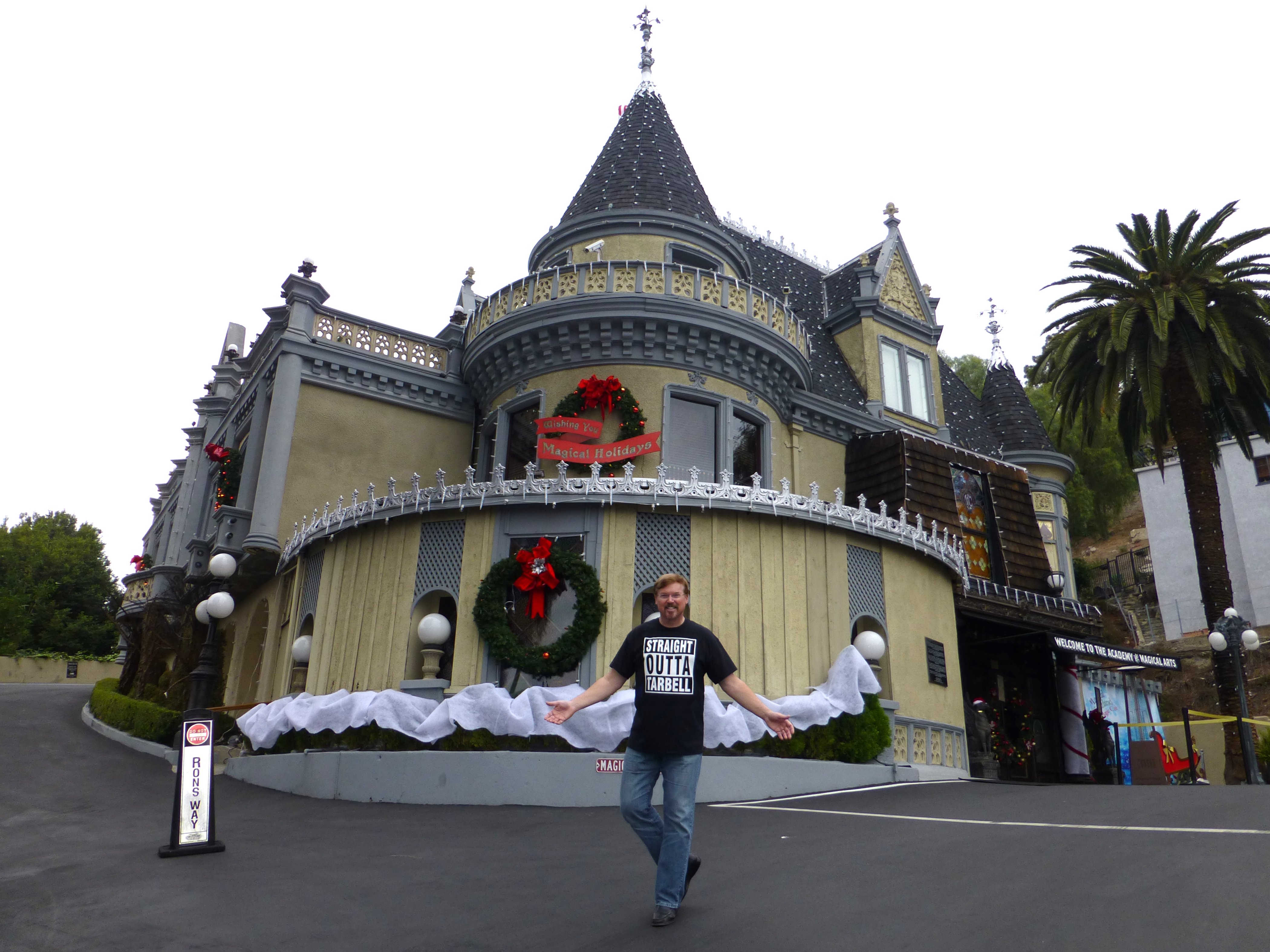 Showing up for work at The Magic Castle. December 2015