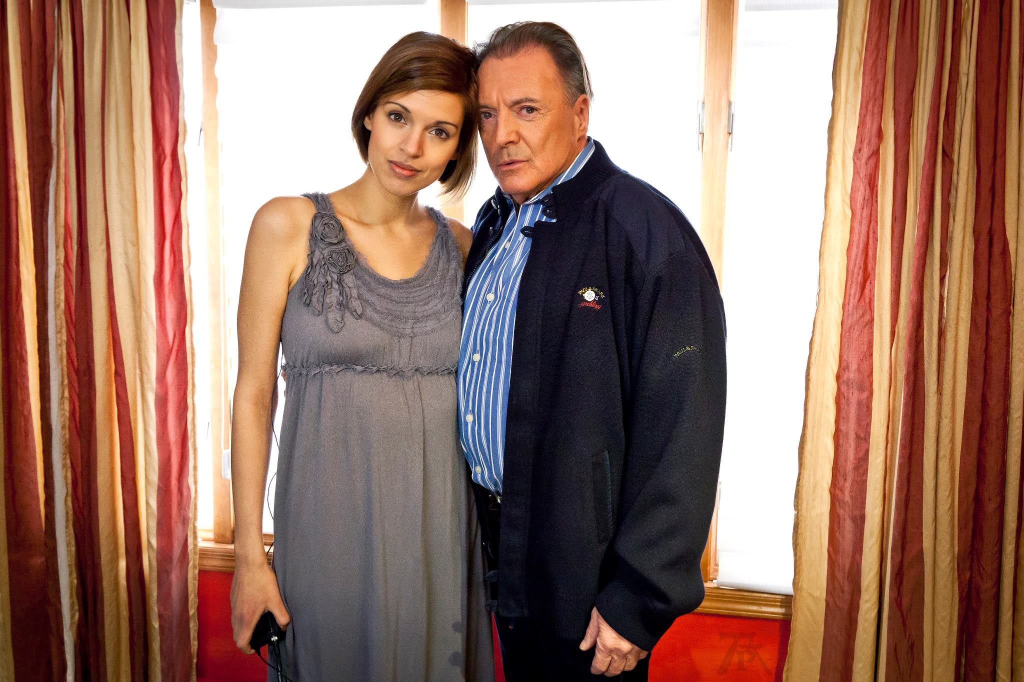 Bridget on set with Armand Assante for feature JOE