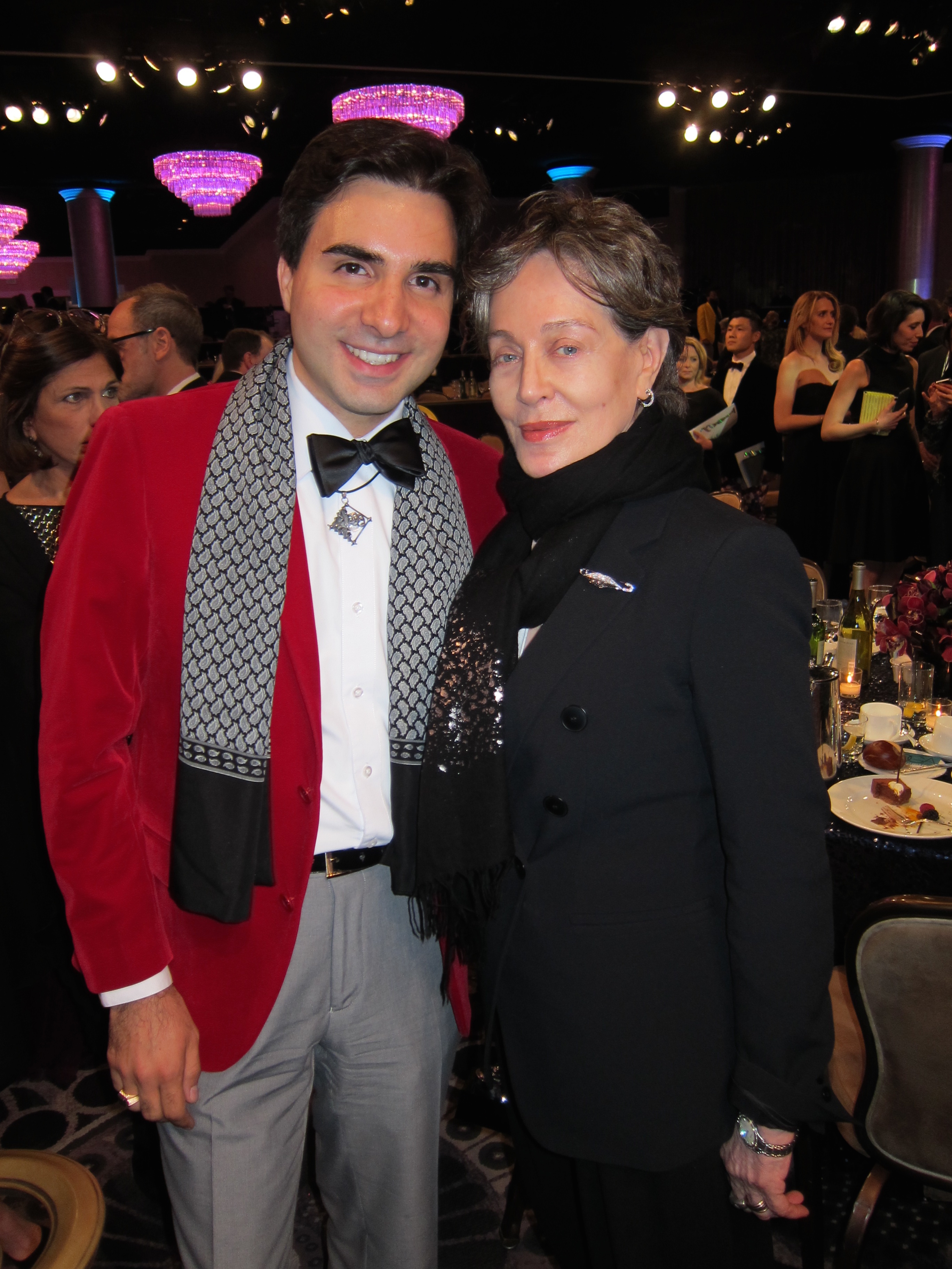 with costume designer Milena Canonero at Costume Designers Guild Award