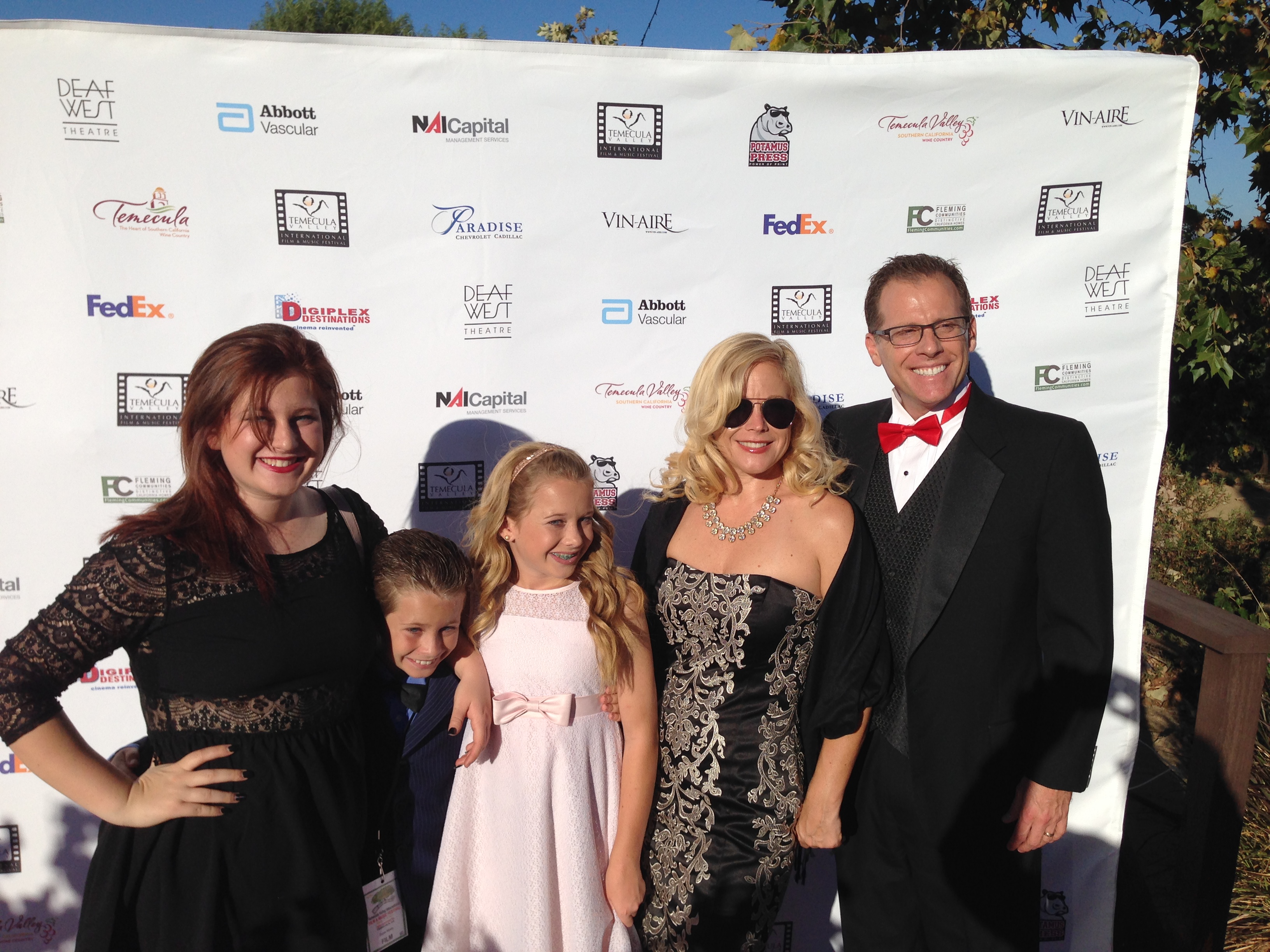 At the Awards Ceremony of the Temecula International Film Festival. Nate's movie, 