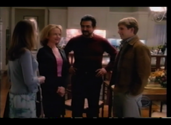 Still of Rachel Grate, Linda Purl, Joe Mantegna, and Billy Aoron Brown in First Monday