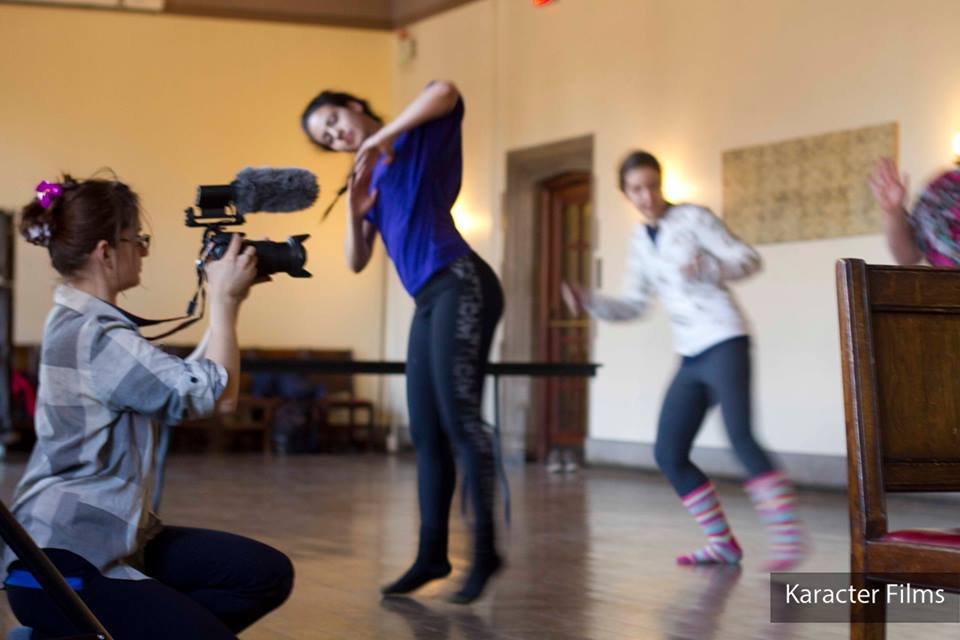 Director Sasha Zak filming Changezi, Dancer Among Shadows (2014)